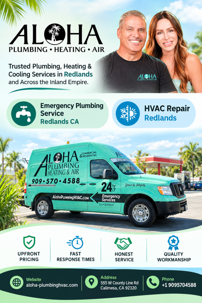 Emergency Plumbing Service Redlands CA and Redlands Plumbing
