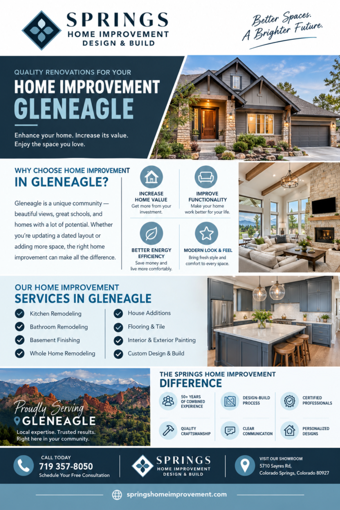 Enhance Your Home with Professional Remodeling in Gleneagle