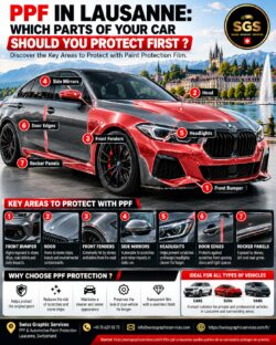 Film PPF à Lausanne : quelles parties de la carrosserie protéger en priorité ?