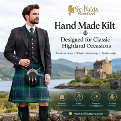 Hand Made Kilt Designed for Classic Highland Occasions