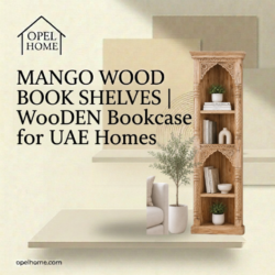 Mango Wood Book Shelves | Wooden Bookcase for UAE Homes