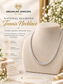 Shop Elegant Natural Diamond Tennis Necklace Designs