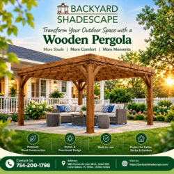 Outdoor Wooden Pergola for Beautiful Garden and Patio Spaces