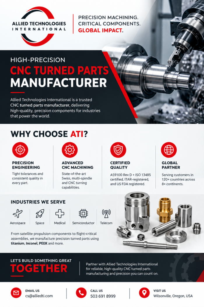 Precision CNC Turned Parts Manufacturer for Critical Industries