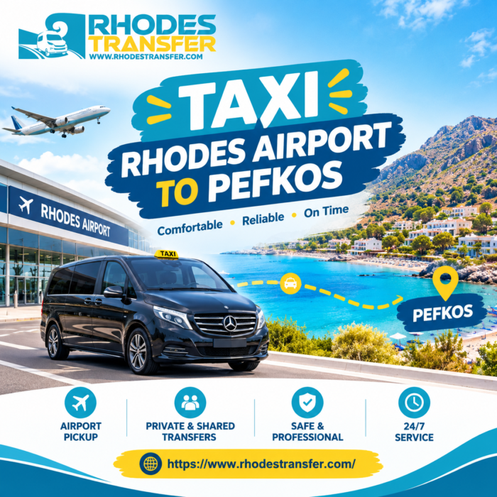 Taxi Rhodes Airport to Pefkos | Private Transfers