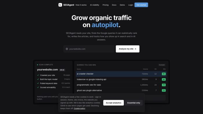 AI SEO software that grows organic traffic on autopilot