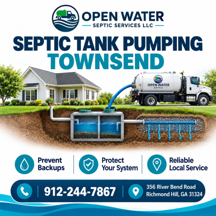 Septic Tank Pumping Townsend Open Water Septic Services LLC