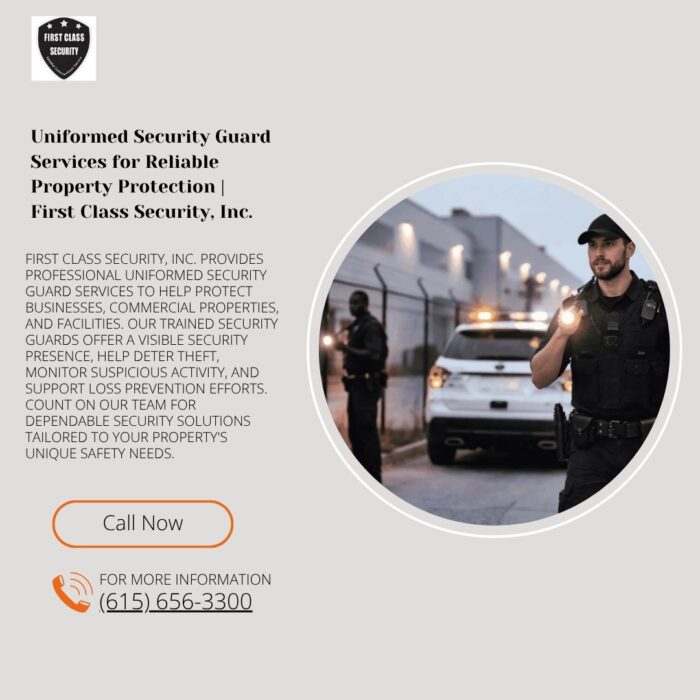Uniformed Security Guard Services | First Class Security, Inc.